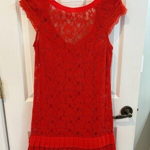 Jessica Simpson Vibrant Orange Lace Dress